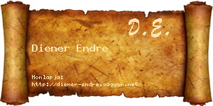 Diener Endre névjegykártya
